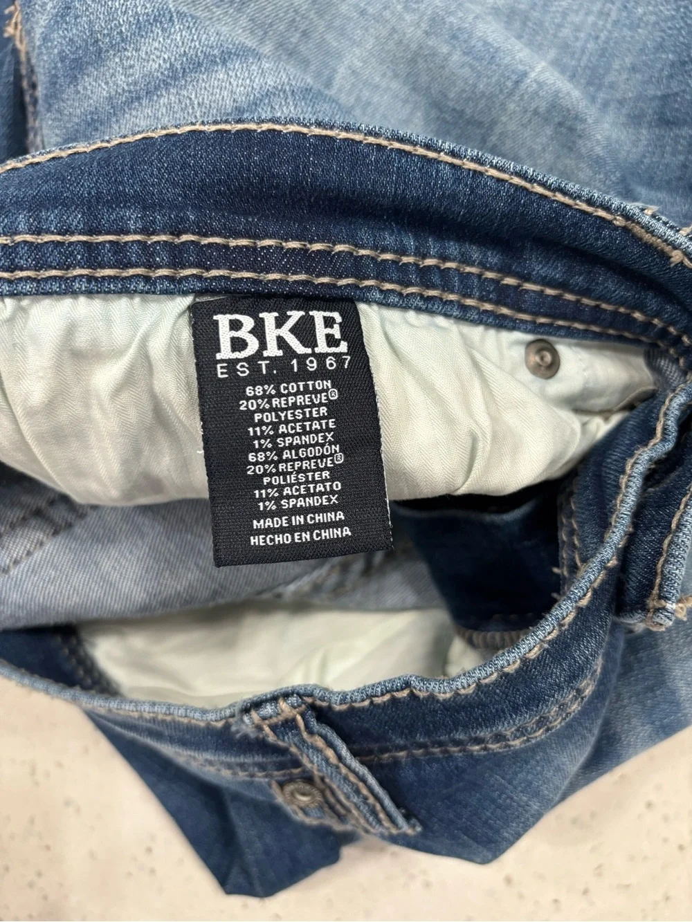 BKE Men's Straight Jeans - Medium Blue Wash Nolan style 36x32